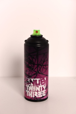 ''Purple'' customised empty spray can by Snub 23